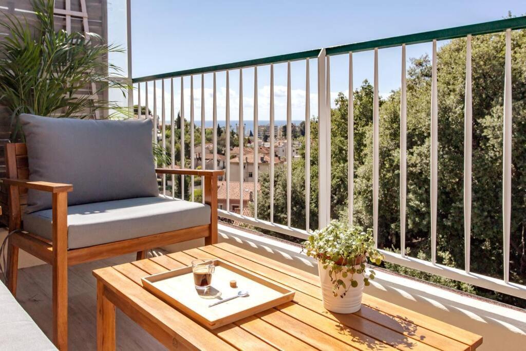 L36 Sea View Terrace 10Min Walking To Sea/Parking & Ac Leilighet Nice Eksteriør bilde