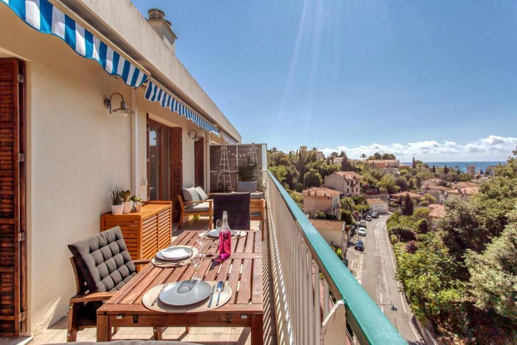 L36 Sea View Terrace 10Min Walking To Sea/Parking & Ac Leilighet Nice Eksteriør bilde